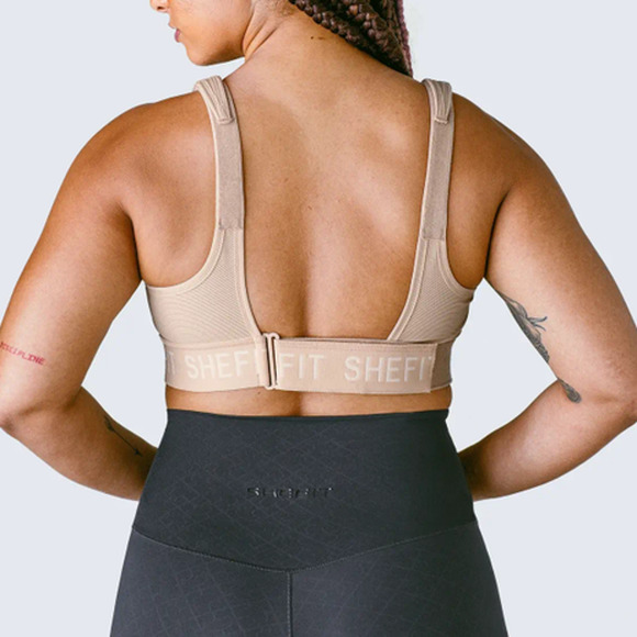 SHEFIT Ultimate Sports Bra High Impact Adjustable Sandstorm - Picture 10 of 11